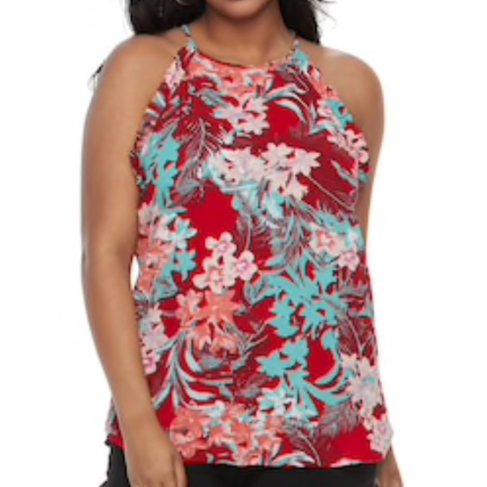 Multicolored halter top